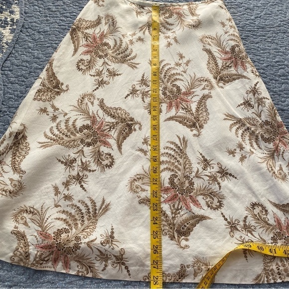 Evan Picone Petite Linen Blend White A-Line Fully Lined Skirt Size 8P - Picture 7 of 7